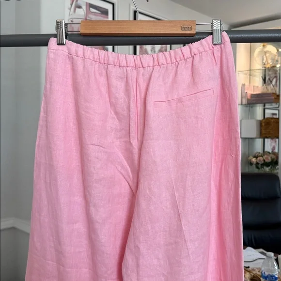 NWT Mango Soft Pink Linen Trousers SIZE M - Picture 6 of 11